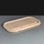 BioPak Natural Biocane Lid for 750ml Rectangular Base