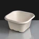 BioPak 480ml White Biocane Takeaway Container