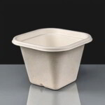 BioPak 630ml White Biocane Takeaway Container