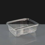 Cristal 1000 Clear - Hinged Salad Container