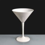 White Polycarbonate Plastic Martini Glass