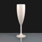 White Plastic Champagne Flutes