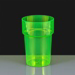 Green Reusable Pint UV Plastic Glasses