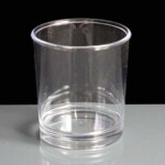 Clear Polystyrene Rocks 6.8oz Plastic Glasses