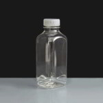 500ml Square Plastic rPET Juice Bottle with Tamper Evident Cap