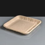 BioPak Natural Biocane Produce Tray 5x5 