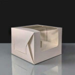 White Single Hole Cupcake Boxes With Window