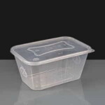 1000cc Premium Clear Rectangular Plastic Container and Lid