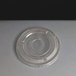 Flat NO HOLE Lid for Compostable PLA Cold Cups