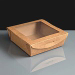 Compostable Windowed Salad Box Small/Medium - 23oz / 650ml (300)