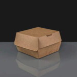 Large Biodegradable Kraft Clam Shell Burger Box