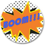 Custom Round Gloss Label - Comic Style 3 (Roll of 25)
