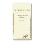 Custom Sandwich Wedge Label - FM4U Cream Background (Roll of 25)