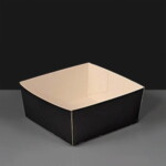 Square Black Burger Tray