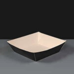Black Shallow Open Burger Tray