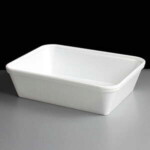 Dart FD26 740ml Rectangular White EPS Foam Container optional lid