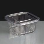 500cc Square Hinged Salad Container
