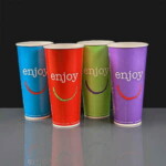 22oz Enjoy Cold Drink Paper Cup