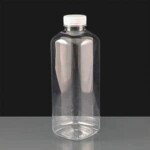 1000ml Square Plastic rPET Juice Bottle with Tamper Evident Cap