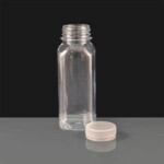 250ml Square Plastic rPET Juice Bottle with Tamper Evident Cap