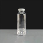 330ml Square Plastic rPET Juice Bottle with Tamper Evident Cap