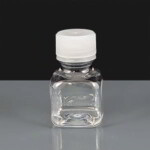 50ml Square rPET Plastic Bottle with Tamper Evident Cap