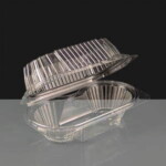 2 Cavity Plastic Hinged Cupcake Box or Pod