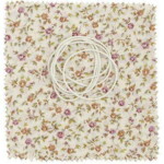 Tala Set of 6 Fabric Jar Covers Cream/ Flowers