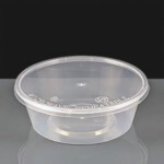 250ml Clear Round Plastic Container and Lid