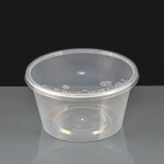 T16 - Clear Round Plastic Container and Lid