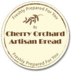 Custom Round Gloss Label - Freshly Prepared For You - Cream (Roll 25)