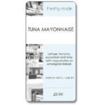 Custom Sandwich Wedge Label - Freshly Made Cafe Blue (Roll of 25)