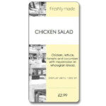 Custom Sandwich Wedge Label - Freshly Made Cafe Yellow (Roll of 25)