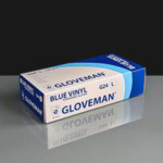Large Blue Powdered Vinyl Gloves 