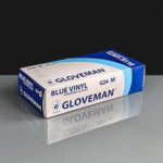 Medium Blue Powdered Vinyl Gloves 