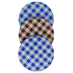 Tala Set of 3 Gingham Screw Top Jar Lids
