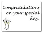 Custom Gloss Label - Glasses of Fizz Design (Roll of 25)