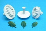Tala 9737 3 Veined Holly Leaf Plunger Cutter Set