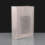 150x220x70mm White Windowed Film Lined Deli Bag: Box of 250