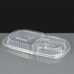 Deluxe 3 Comp Microwavable Clear Lid