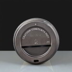 Black Domed Sip-thru Lid To Fit 12oz and 16oz Paper Coffee Cups