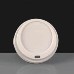 White Domed Sip-thru Lid To Fit 12oz & 16oz Paper Coffee Cups