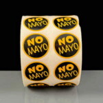 Black and Orange No Mayo Labels Pack of 2000