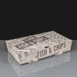 Small Corrugated Printed Fish and Chips Boxes