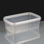 1000ml Rectangular Tamperproof Container and Lids (252)