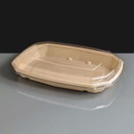 BioPak Natural Biocane Octagon Takewaway Base & Lid 670ml