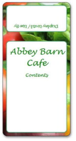 Custom Sandwich Wedge Label - Salad Border Design (Roll of 25)