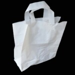 White Large PLASTIC SOS Handled Bag