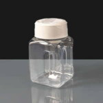 100ml Square Plastic Spice Jar & Lid