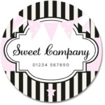 Custom Round Gloss Label - Sweet Company 3 (Roll of 25)
